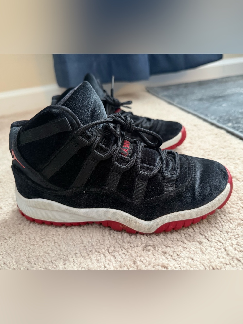 Jordan 11 Bred Velvet Little Kids Size , 2Y Youth 2024 HF7807-061